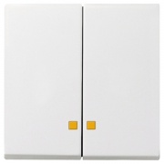 Клавиша 2-ая с подсветкой для выключателей и кнопок System 55 Gira белый глянцевый