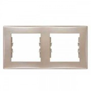 Рамка Sedna 2 поста горизонтальная, титан