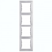 Рамка Sedna 4 поста вертикальная, алюминий