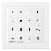 Цифровой кодовый замок Gira F100 глянцевый белый