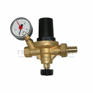 Клапан подпиточный WATTS ALIMAT ALM D - 1/2" (ВР/Штуцер, PN10, колпачек пластиковый, с манометром)