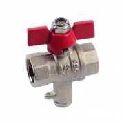 Кран шаровой для счетчиков тепла SANEXT - 3/4" (ВР, с выходом для термодатчика)