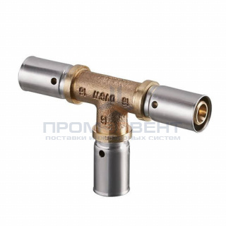 Тройник Oventrop Cofit P - 26x3.0 (прессовой, бронза)