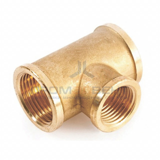 Тройник латунный резьбовой переходной STOUT (ВР) - 1" x 1/2" x 1"