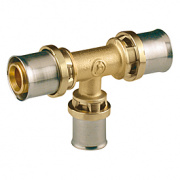 Тройник переходной Giacomini RM151 - 20x2.0 x 16x2.0 x 20x2.0 (прессовой, для металлопластик.труб)