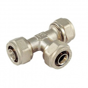 Тройник переходной Tiemme 1607 - 26x3.0 x 26x3.0 x 20x2.0 (винтовой, для металлопластиковых труб)