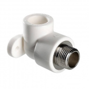 Водорозетка с наружной резьбой VALTEC VTp.755 - 20 x 1/2" (для полипропиленовых труб, цвет белый)