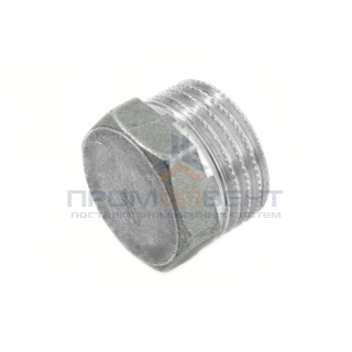 Заглушка латунная с наружной резьбой STOUT - 1/2" (никелированная)