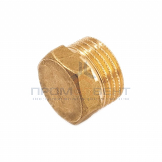 Заглушка латунная с наружной резьбой STOUT - 1/4"