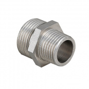 Ниппель латунный резьбовой переходной STOUT - 2" x 1"1/4 (никелированный)