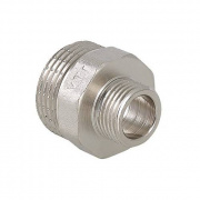 Ниппель редукционный VALTEC VTr.580 - 3/4" x 1/2" (резьбовой, латунь никелированная)