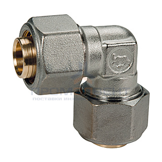 Отвод 90° Giacomini R561AM - 16x2.0 (для труб GIACOTHERM, GIACOFLEX и многослойных, хромированный)