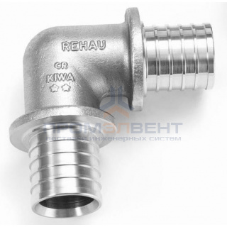 Отвод 90° REHAU - 20 (латунь, для труб из сшитого полиэтилена RAUTHERM S)