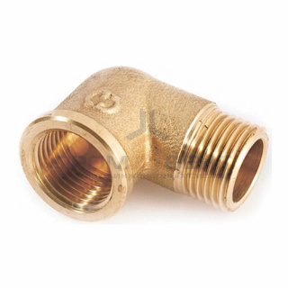 Отвод 90° латунный резьбовой равнопроходный STOUT (НР/ВР) - 3/4"