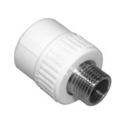 Переход на наружную резьбу KALDE - 20 x 3/4" (для полипропиленовых труб, цвет белый)