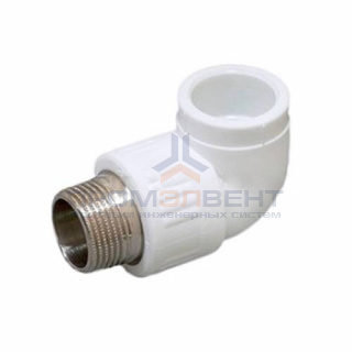 Переход на наружную резьбу угловой Fusitek - 32 x 1" (для полипропиленовых труб, цвет белый)