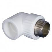 Переход на наружную резьбу угловой KALDE - 20 x 3/4" (для полипропиленовыъ труб, цвет белый)