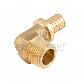 Переход на наружную резьбу угловой SANEXT - 16 x 3/4" (для труб из сшитого полиэтилена)