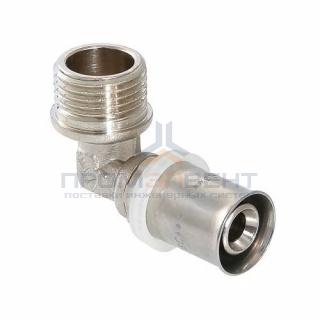 Переход на наружную резьбу угловой VALTEC VTm.253 - 26 x 3/4" (прессовой, для металлопласт. труб)