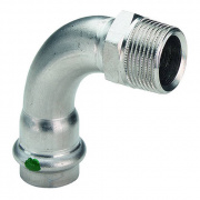 Переход на наружную резьбу угловой Viega G1 Sanpress Inox 2314 - 18 x 3/4" (прессовой, нерж.сталь)