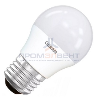 Лампа светодиодная шарик OSRAM LED LS CL P 6.5W/830 (60W) 220V E27 FR 550lm