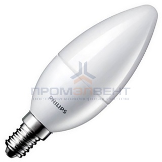 Лампа светодиодная свеча Philips ESS LEDCandle B38 6.5W (75W) 2700K 220V E14 FR 650lm