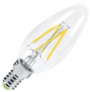 Лампа филаментная светодиодная свеча Osram LED SCL BA 60 5W/827 230V CL E14 600lm Filament