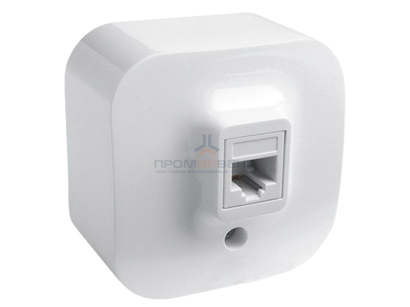 Розетка телефонная Legrand Quteo RJ11 белая [уп 20шт]