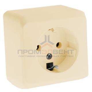 Розетка с/з Этюд кремовая [уп 17шт]