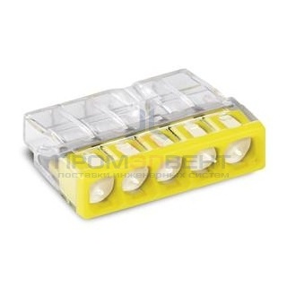 Клеммник WAGO 5 (одножильных) х 0,5-2,5 мм2 24A Cu/Al с пастой "Alu-Plus" [уп. 100шт]