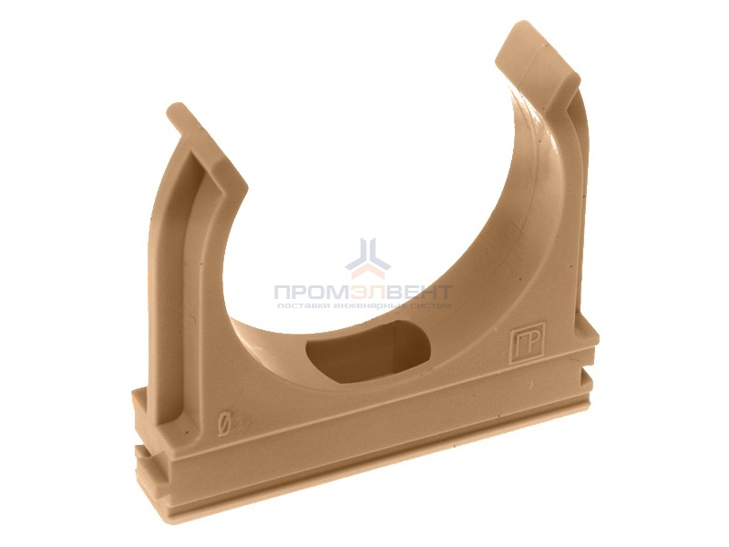 Крепёж-клипса для труб д20 под дерево (бук) [уп. 100шт]