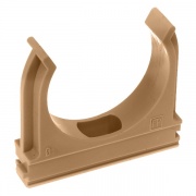 Крепёж-клипса для труб д20 под дерево (бук) [уп. 100шт]