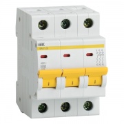 Автоматический выключатель ВА47-29 3Р 16А 4,5кА характеристика D ИЭК (автомат)